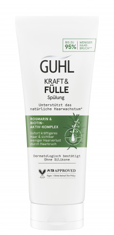 Guhl Kraft & Fuelle Spuelung, 200 ml, Guhl укрепляющий бальзам для редеющих волос с розмарином, биотином и кофеином, 200 мл