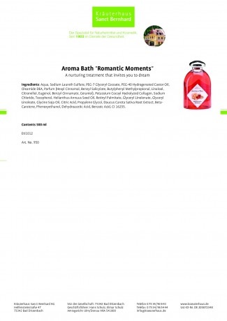 Krauterhaus Sanct Bernhardt Aroma Bath "Romantic Moments", 500 мл