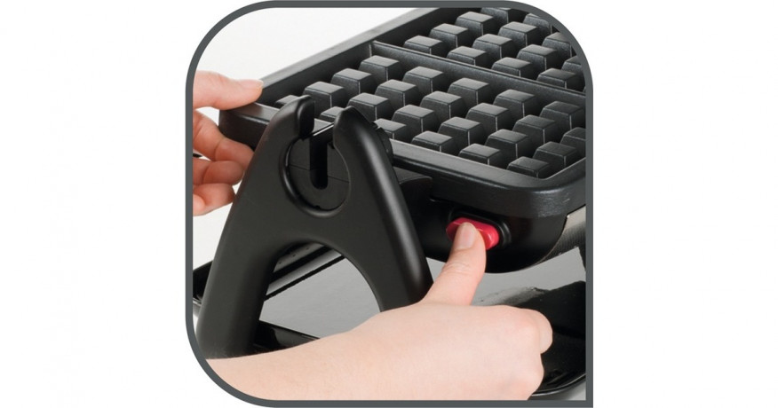 Tefal Tefal King Size Waffeleisen WM756D schwarz/silber, 1.200 Watt  schwarz/silber Вафельница Tefal King Size WM756D черная/серебристая, 1200 Вт