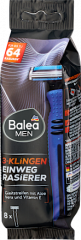 Balea MEN Einwegrasierer 3-Klingen, 8 St, Одноразовые трёхлезвийные станки с плавающей головкой, 8 шт.