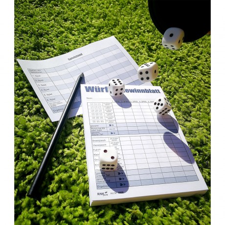 RNK Verlag Block Wurfelspiel-Gewinnblatt Блок Craps Выигрышная рука