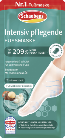 Schaebens Intensiv pflegende Fussmaske 2 Socken, Интенсивно питательная маска-носочки для стоп, 2 шт.