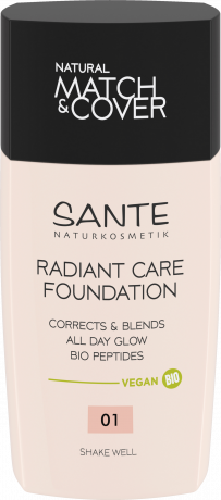 SANTE Radiant Care Foundation 01 Warm Ivory, 30 ml, Санте Тональная основа Radiant Care, оттенок 01 Warm Ivory, тёплый светлый, 30 мл