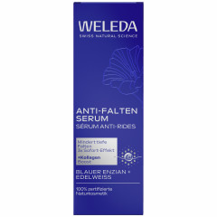 WELEDA Anti-Falten Serum, 30 ml, Сыворотка против морщин с синей горечавкой и эдельвейсом, комплекс Collagen+ Active, 30 мл