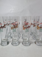 Бокалы пивные винтажные Rastal Moninger/ Zwickel, заводская упаковка, стекло, 0.2 л, 19 см, 12 шт., Германия, 1970-80гг.