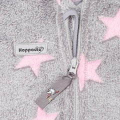 Hoppediz Overall aus Fleece Babyeinteiler grau-rose Комбинезон из флиса детский цельнокроеный серо-розовый