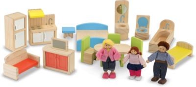 Melissa Doug Mehrstockiges Puppenhaus aus Holz Многоэтажный деревянный кукольный домик