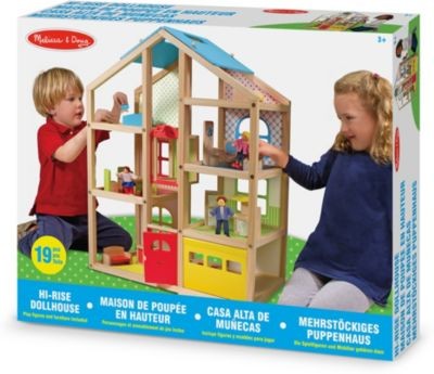 Melissa Doug Mehrstockiges Puppenhaus aus Holz Многоэтажный деревянный кукольный домик