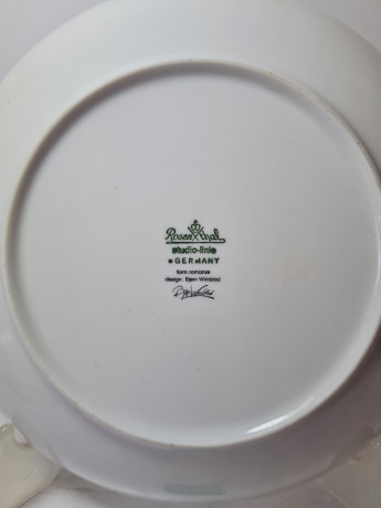 Rosenthal Винтажная тарелка с позолоченным цветочным узором, 21,5см, Германия, 1970-80гг.