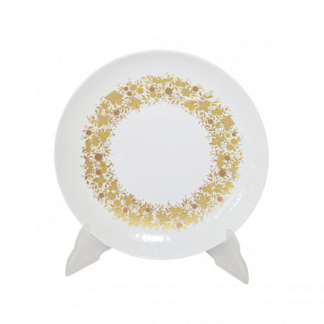 Rosenthal Винтажная тарелка с позолоченным цветочным узором, 21,5см, Германия, 1970-80гг.