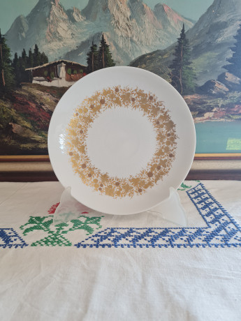 Rosenthal Винтажная тарелка с позолоченным цветочным узором, 21,5см, Германия, 1970-80гг.