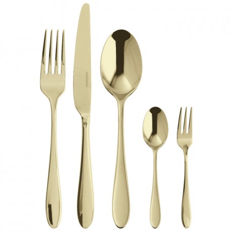 Sambonet Sambonet Velvet - Edelstahl / PVD champagnerfarben Besteckset 30-tlg. Sambonet Velvet - набор столовых приборов из нержавеющей стали / PVD цвета шампанского, 30 предм.