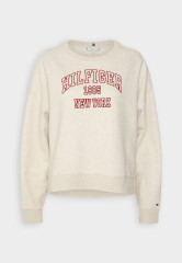 Tommy Hilfiger VARSITY OPEN Sweatshirt white dove heather VARSITY OPEN Толстовка белый голубь вереск