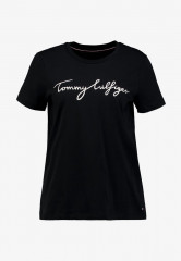 Tommy Hilfiger HERITAGE CREW NECK GRAPHIC TEE Print T-shirt masters black ФУТБОЛКА HERITAGE С КРУГЛЫМ ВЫРЕЗОМ С ГРАФИКОЙ Футболка с принтом мастер черный