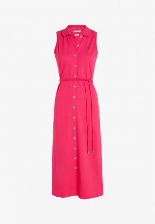 Tommy Hilfiger SLM COLLR DTAIL MIDI DRS NS Shirt dress bright cerise pink SLM COLLR DTAIL MIDI DRS NS Платье-рубашка ярко-вишнево-розовый