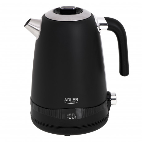 JUNG JUNG Wasserkocher ADLER AD1295B Wasserkocher mit Temperatureinstellung Digital Kettle, 1.7 l, 2200 W, Edelstahl LCD Display 360° Basis, Wasserkessel Wasser kochen Kettle Чайник JUNG ADLER AD1295B чайник с регулировкой температуры, цифровой чайник, 1