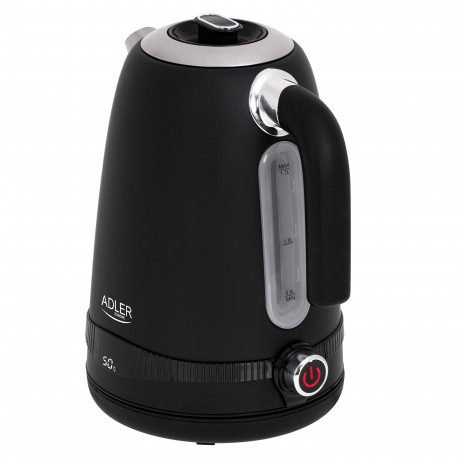 JUNG JUNG Wasserkocher ADLER AD1295B Wasserkocher mit Temperatureinstellung Digital Kettle, 1.7 l, 2200 W, Edelstahl LCD Display 360° Basis, Wasserkessel Wasser kochen Kettle Чайник JUNG ADLER AD1295B чайник с регулировкой температуры, цифровой чайник, 1