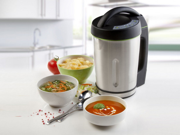 Domo Multikocher, 1000 W, Digitaler Edelstahl Thermo Suppen-Kocher Marmeladen  Smoothiemaker, Kochen mit einem Knopfdruck, Ruhren ist nicht mehr notig  Мультиварка Domo, 1000 Вт, цифровая термическая суповарка из нержавеющей стали, смузи-варка, приготовле