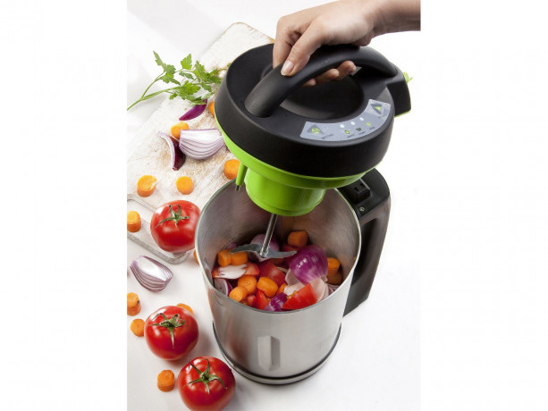Domo Multikocher, 1000 W, Digitaler Edelstahl Thermo Suppen-Kocher Marmeladen  Smoothiemaker, Kochen mit einem Knopfdruck, Ruhren ist nicht mehr notig  Мультиварка Domo, 1000 Вт, цифровая термическая суповарка из нержавеющей стали, смузи-варка, приготовле