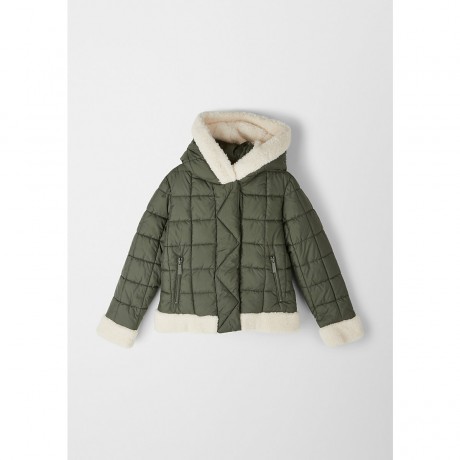 s.Oliver Steppmantel mit Fell-Details Outdoorjacken fur Madchen Стеганое пальто с меховыми деталями Уличные куртки для девочек