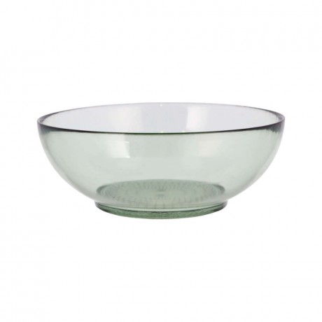 Bitz Bitz Kusintha - Glas green Salatschussel d: 24 cm / h: 9 cm Bitz Kusintha - Зеленая стеклянная салатница d: 24 см / высота: 9 см