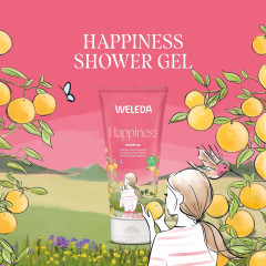 WELEDA Bio Happiness Vegan Shower Gel Органический гель для душа Weleda «Счастье» с грейпфрутом, 200мл
