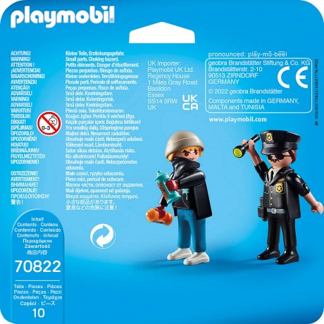 PLAYMOBIL PLAYMOBIL 70822 DuoPack Polizist und Sprayer PLAYMOBIL 70822 DuoPack Полицейский и опрыскиватель