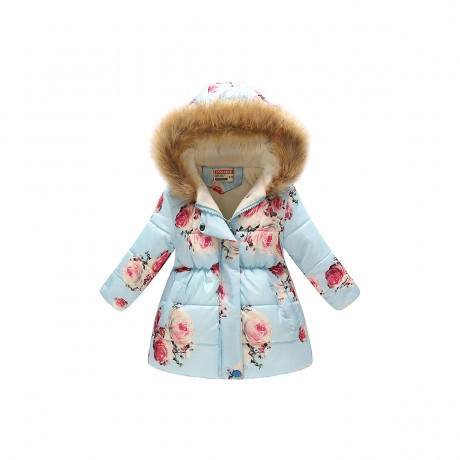 frler frler Steppjacke mit Kunstfell Kragen Mantel fur Madchen frler стеганая куртка с воротником из искусственного меха пальто для девочки
