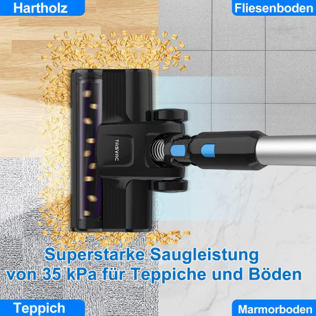 TASVAC TASVAC Akku-Hand-und Stielstaubsauger S8, 6-in-1 Kabellos, 26KPa Starke Saugleistung,8-Zellen Abnehmbarer Беспроводной ручной пылесос TASVAC S8, беспроводной 6-в-1, мощность всасывания 26 кПа, съемный 8-элементный