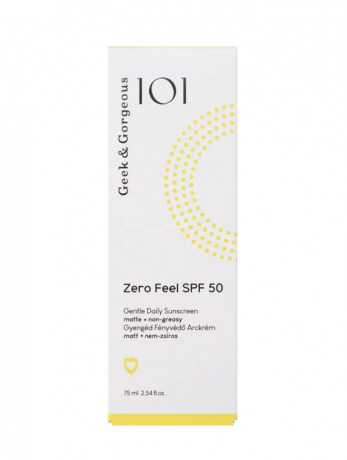 Geek & Gorgeous Zero Feel SPF 50 75ml, Солнцезащитный крем для лица (Венгрия), ежедневный SPF с матовым финишем, без отдушек и спирта, 75 мл