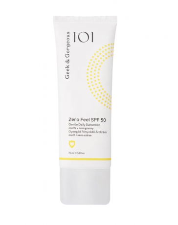 Geek & Gorgeous Zero Feel SPF 50 75ml, Солнцезащитный крем для лица (Венгрия), ежедневный SPF с матовым финишем, без отдушек и спирта, 75 мл