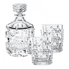 Nachtmann Nachtmann Punk Glas Set mit Whisky Karaffe 3-tlg. Набор стаканов Nachtmann Punk с графином для виски из 3-х предметов.