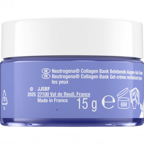 Neutrogena Collagen Bank Augen-Gel-Creme, 15 ml, Neutrogena Collagen Bank Гель-крем для кожи вокруг глаз с ниацинамидом, микро-пептидами и коллагеном, 15 мл