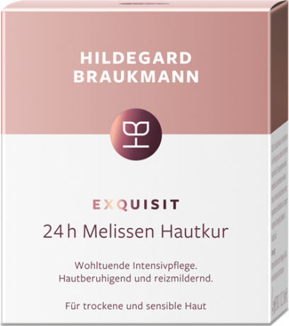 Hildegard Braukmann EXQUISIT 24h Melissen Hautkur, 50 ml, Hildegard Braukmann крем-уход для лица 24 часа с мелиссой, для зрелой и раздражённой кожи, для женщин, 50 мл