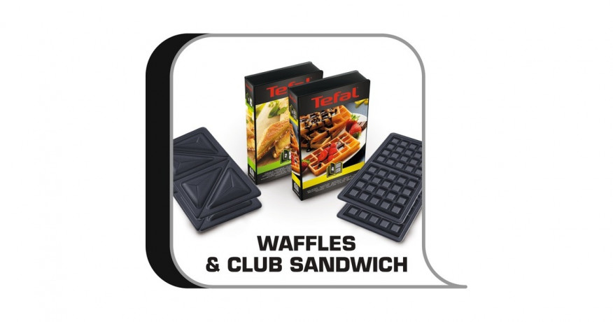 Tefal Tefal Snack Collection SW852D, Sandwichmaker silber/schwarz, 700 Watt, mit 2 Platten-Sets silber/schwarz Tefal Snack Collection SW852D, сэндвичница серебристый/черный, 700 Вт, с 2 наборами тарелок