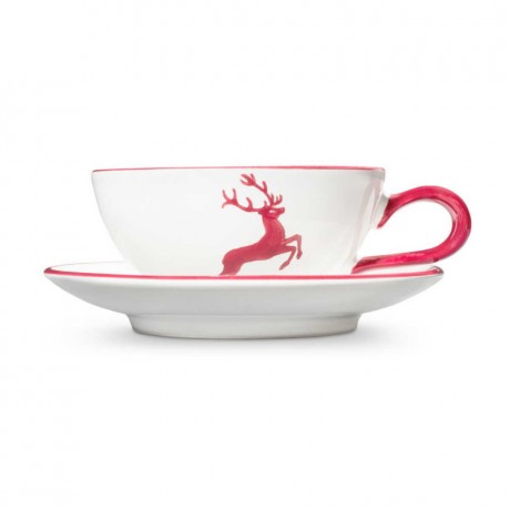 Gmundner Keramik Gmundner Keramik Bordeauxroter Hirsch Tee-Obertasse glatt 0,17 L Чашка для чая Gmundner керамическая бордо с благородным оленем гладкая 0,17 л