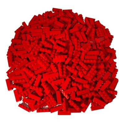 LEGO LEGO 1x4 Steine Rot - 50 Stuck - Red bricks 3010 LEGO 1x4 кирпичи красные - 50 штук - Красные кирпичи 3010