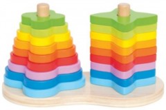 HAPE Regenbogen Steckspiel 19tlg. Игровой плагин Rainbow 19 шт.
