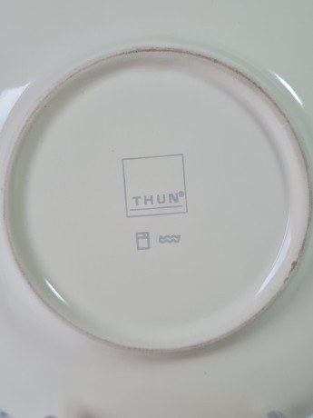 Чайная пара винтажная THUN "Снеговик", керамика, 2 шт., Германия, 1980-90гг.