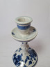 Delft Royal Holland Подсвечник с голубыми цветами и синим ободком, дельфтский фарфор, 14см х 8,5см, Голландия, 1960-70гг.