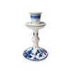 Delft Royal Holland Подсвечник с голубыми цветами и синим ободком, дельфтский фарфор, 14см х 8,5см, Голландия, 1960-70гг.