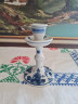 Delft Royal Holland Подсвечник с голубыми цветами и синим ободком, дельфтский фарфор, 14см х 8,5см, Голландия, 1960-70гг.