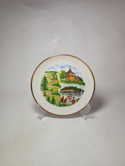 Manufaktur Floss Bavaria Декоративная тарелка с видами Санкт-Андреасберг, 19,5 см, Германия, 1960-70гг.