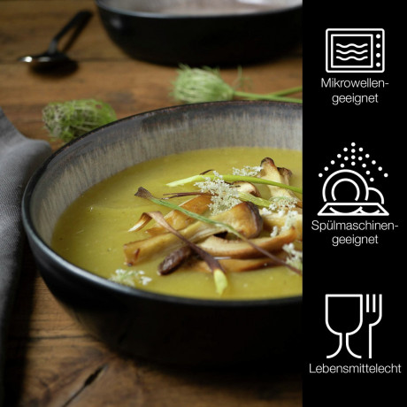 Moritz & Moritz Moritz & Moritz Suppenteller 6-tlg. DIGITAL grau Суповые тарелки Moritz &amp; Moritz 6 шт. ЦИФРОВОЙ