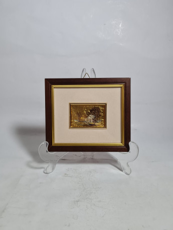 Набор винтажный из двух картин TOPSHOP "Осенний пейзаж", завод.упаковка, чеканка, паспарту, в раме, 18.5 х 16.5 см, 14.5 х 12.5 см, Германия, 1980-90гг.