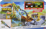 Mattel Hot Wheels Monster Trucks HGV12 Rennstrecke Spielset mit 2 Monster Trucks Bigfoot and Gunkster Гоночная трасса Hot Wheels Monster Trucks с двумя грузовиками