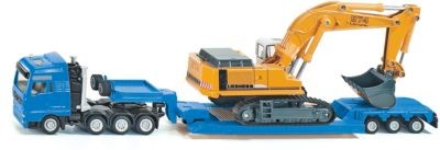 SIKU SIKU 1847 Schwertransport m.Tiefbettauflieger  1:87 Тяжелый транспорт SIKU 1847 с низкорамным прицепом 1:87