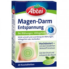 Abtei Magen-Darm Entspannungs-Tabletten, Жевательные таблетки для облегчения желудочно-кишечных расстройств, 20 штук 20 шт