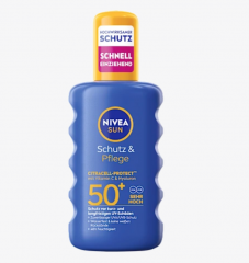NIVEA SUN Sonnenspray Schutz &amp; Pflege LSF 50+, Солнцезащитный спрей для защиты и ухода за кожей, SPF 50+, 200 мл