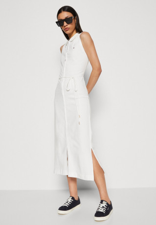 Tommy Hilfiger SLM COLLR DTAIL MIDI DRS NS Shirt dress ecru SLM COLLR DTAIL MIDI DRS NS Платье-рубашка экрю